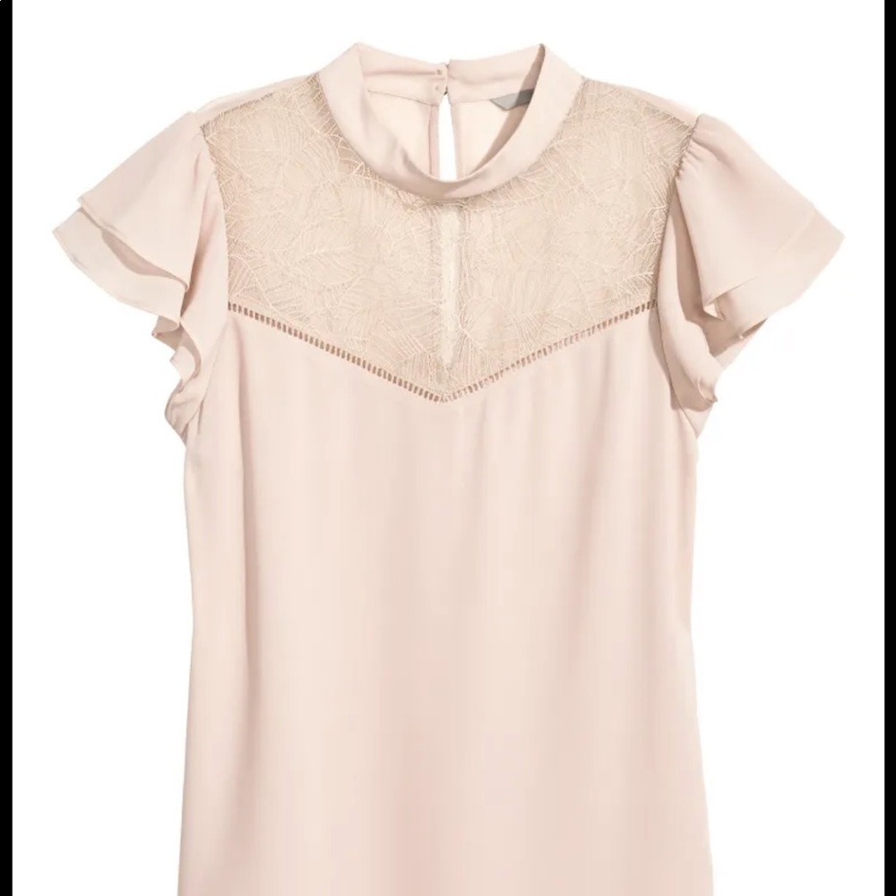 H&M Blouse with a lace yolk
